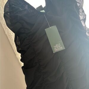 Wild Fable Black Ruched Dress